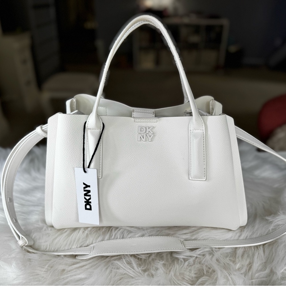 DKNY Medium Crossbody White Satchel Bag - Classic